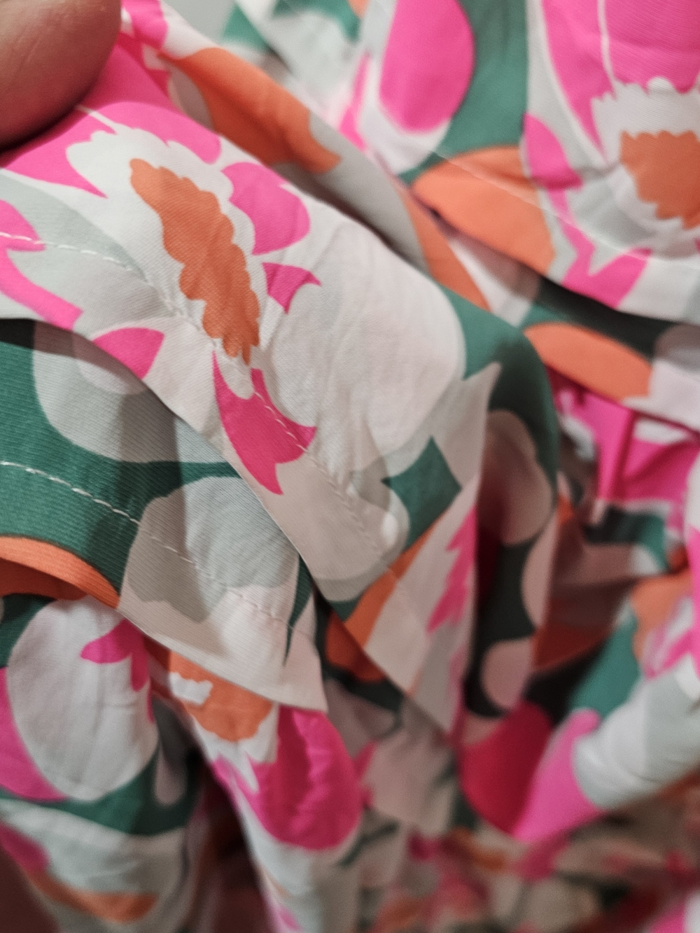 PrettyGarden Pink & Green Floral Maxi Dress with Elastic Waist Size Large{Bx10} - Picture 11 of 14